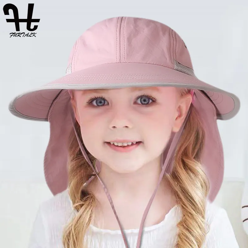 FURTALK Kids Ponyflo Sun Hat With Neck Flap Safari Sun Protection Cap For  Boys And Girls, Ages 2 12 Y200714 From Shanye08, $13.14