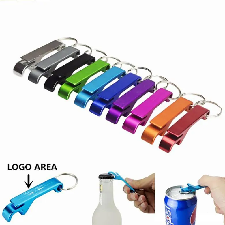 Multifunktionell Keychain Ring Creative Bottle Opener Öl Praktisk Multifunktionell Bärbar Reklam Anpassad Logo Cap Remover