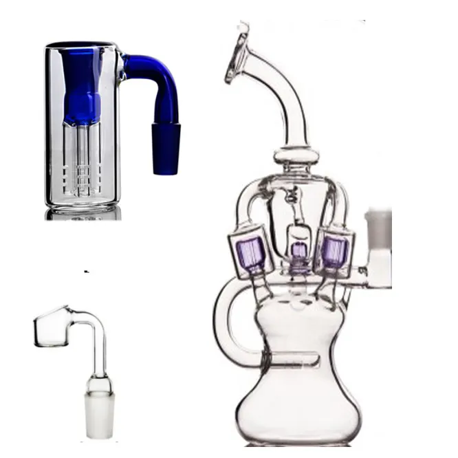 Geri dönüşüm petrol kuleleri teçhizat dab nargile cam beher bong bongs 24 cm fonl 14.4mm eklem