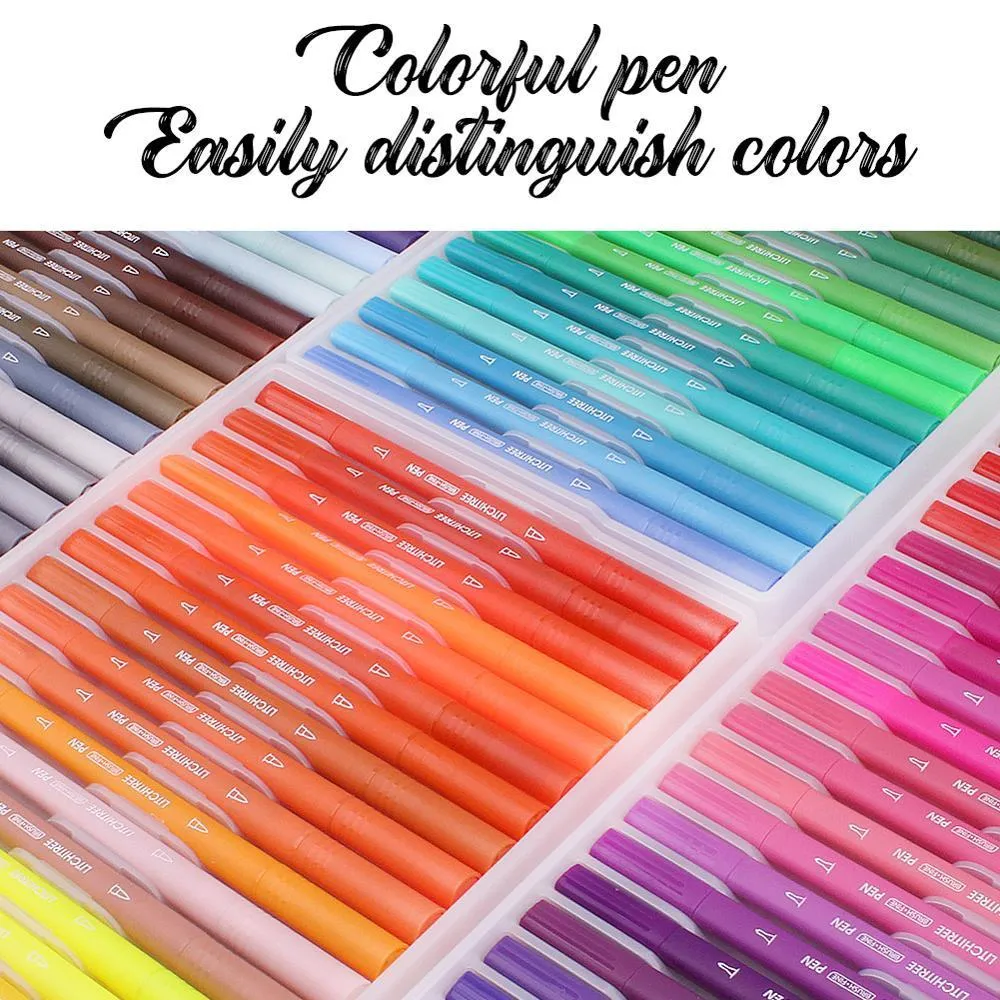Wholesale Adult Coloring Brush Marker Pens Dual Tip Brush Pens