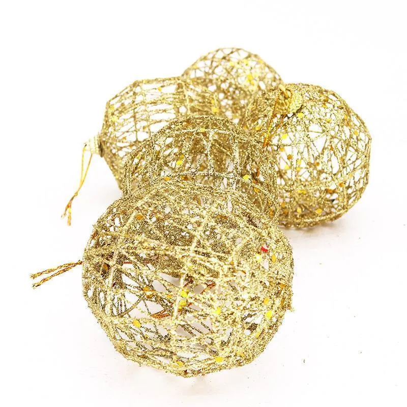 Decorations Festive Supplies Home & Garden 6cm Christmas Xmas Tree Gold Ball Baubles Hanging Party Ornament Decoration
