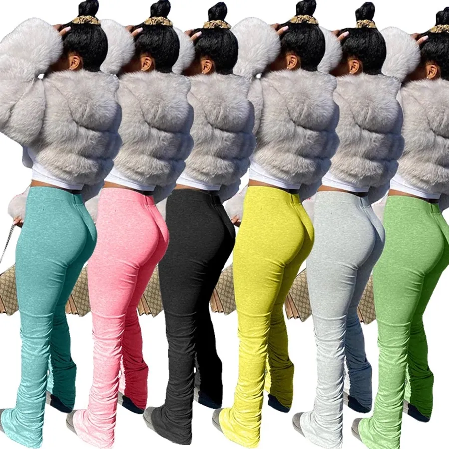 Womens Ruched Sweatpants Stacked Leggings For Jogging And Joggers 2XL Size  From Yuzhaolin, $27.06