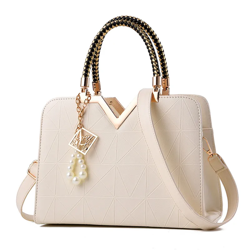 Hbp Tote Bolsas Mulheres Totes Sacos Grande Capacidade PU Couro Bolsa De Ombro Bolsos Mujer Cor Branco