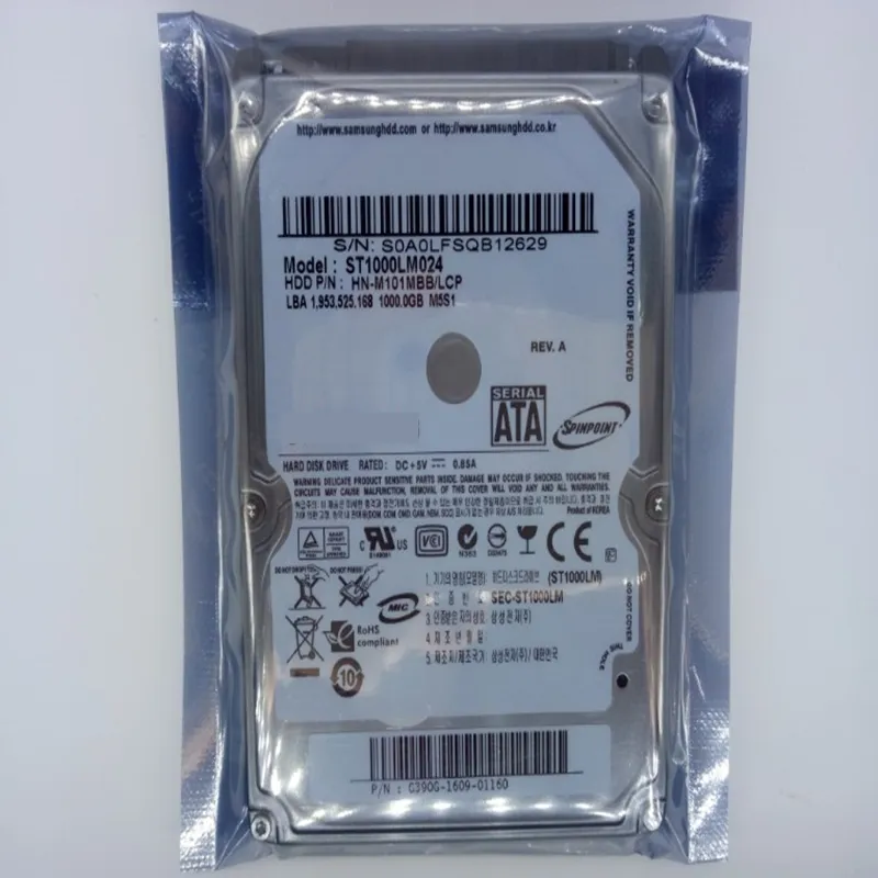 Novos discos rígidos originais para Samsung 1TB 2.5 "SATA 6 GB / S 16MB 5400RPM Interior Disco Rígido Notebook Computador HDD ST1000LM024