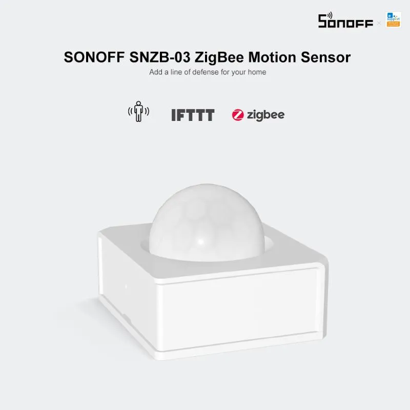 SONOFF SNZB-03 - Capteur de mouvement Zigbee Handy Smart Detect Detect Motion Trigger Alarm Work with Zigbee Bridge via Ewelink App