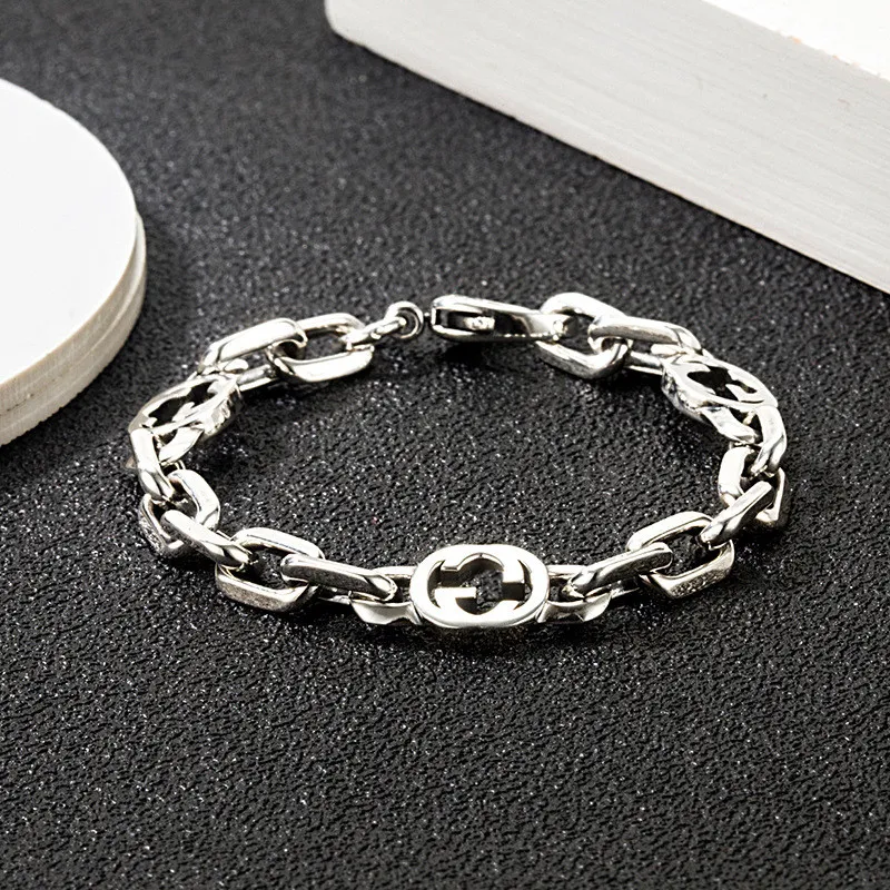 Europese populaire 925 sterling zilveren armband mode mannen en vrouwen paar armband