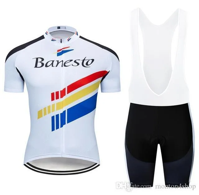 2020 TEAM banesto PRO cycling jersey 19D gel bike shorts suit MTB Ropa Ciclismo mens summer bicycling Maillot culotte clothing