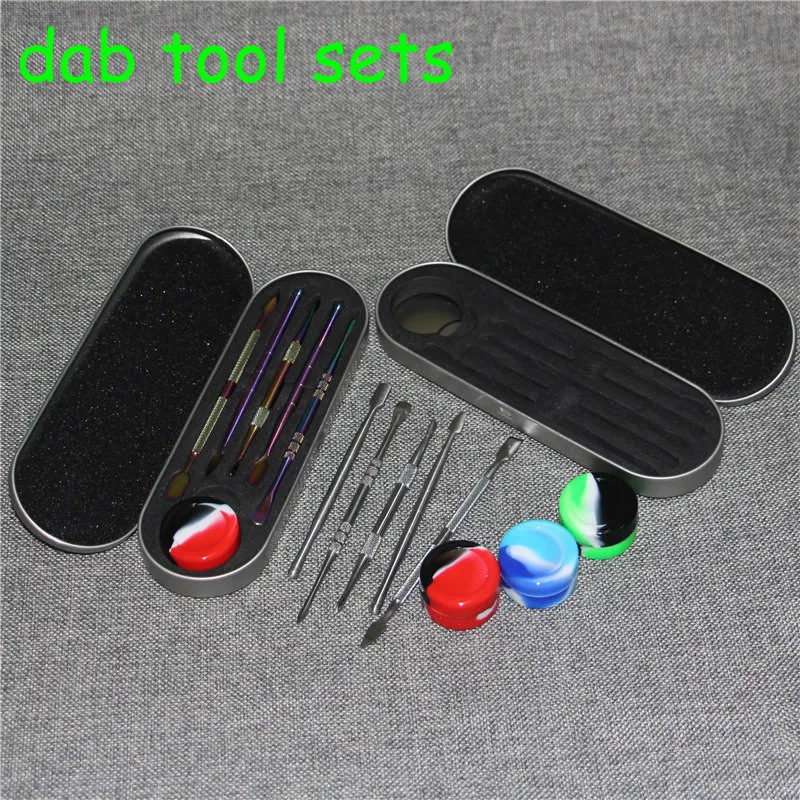 Dab Tool Kit 121mm cire dabbers herbe sèche dab outil métal cire outil dab rig pour e clou verre bong silicone pipe
