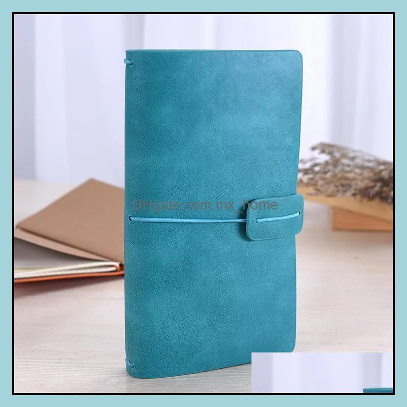 Solid Color Leather Notebook Handmade Vintage notepad Diary Journal Books Retro Travel Notepad Sketchbook Office School Supplies Gift