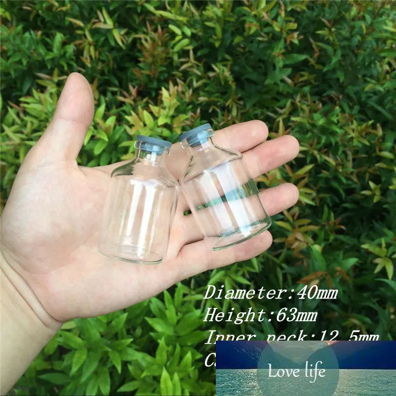 10pcs Small Glass Bottles with Rubber Stopper DIY Medical Alcohol Glass Vials Storage Containers Two Sizes Available