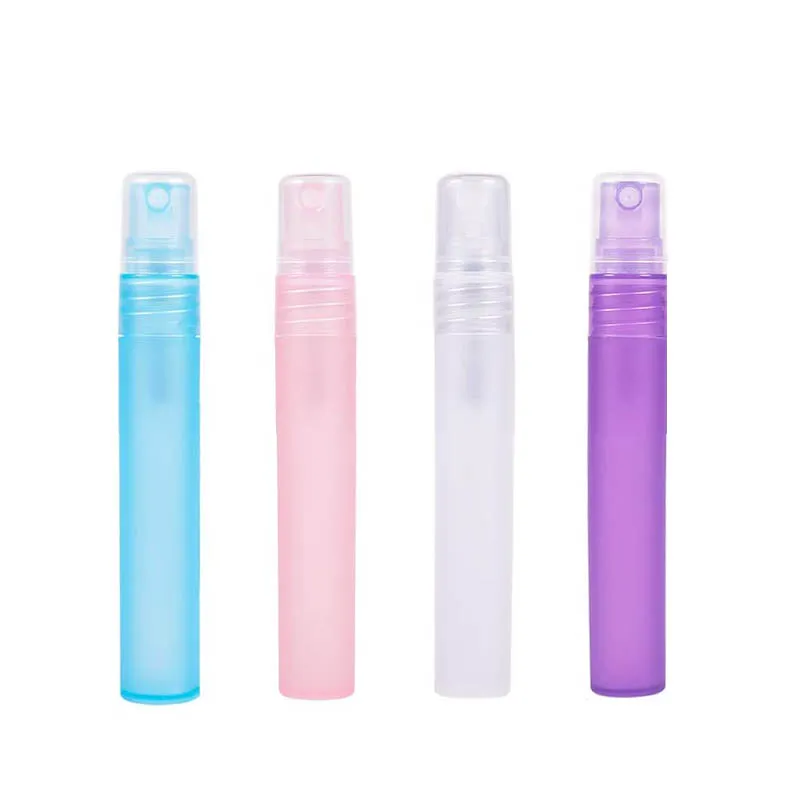 8ML Frosted Perfume Spray Bottle Portable Empty Refillable Plastic Tube Cosmetic Containers Bottles for Travel Party Makeup Supplies