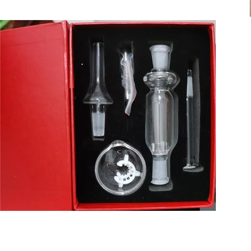 10mm Joint Mini Nectar Collector Kit Micro NC Kits Glass Smoking Dab Straw Nector Collectors With Mouthpiece Titanium Tip