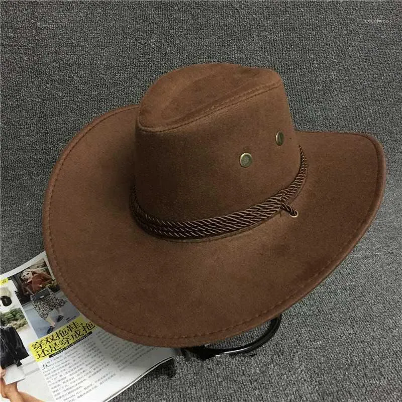 Cloches unisex bomull cowboy hatt rese prestanda kepsar cowgirl hattar solid casual sun visor cap kvinnor man cool western hats1