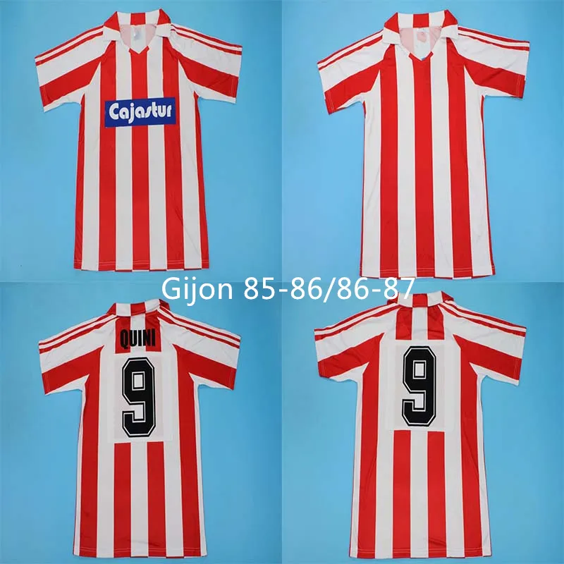 Camiseta 86 87 9# QUINI De Fútbol Sporting Gijon Local De Fútbol Antonio Gij￳n Que Perteneci￳ F￺tbol Jersey Por Wavesoccer, 15,7 € | DHgate