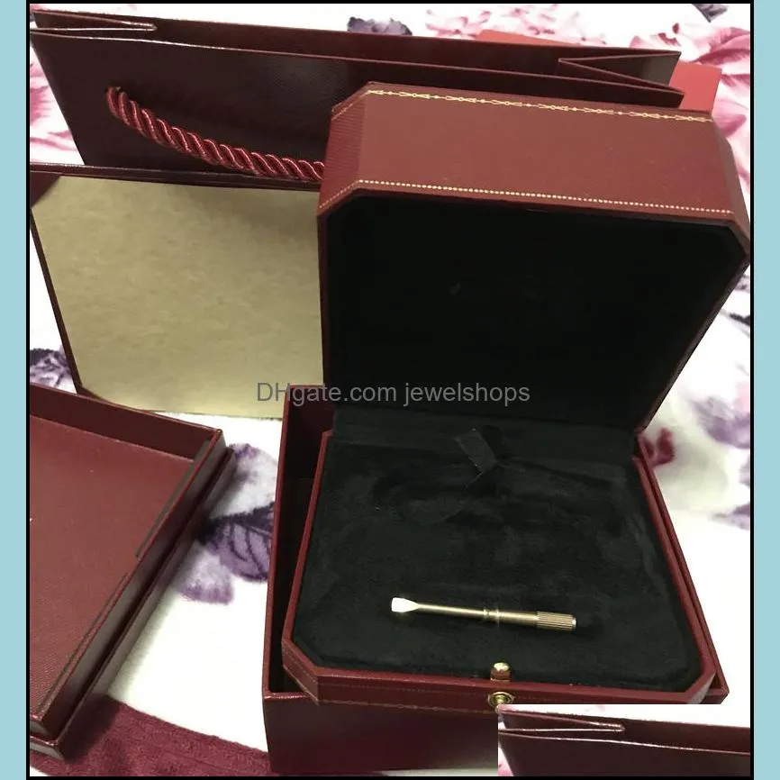 Love Bracelets Original Box silver rose gold bracelet box screw screwdriver Bangles Boxes love ring box high-grade original packaging