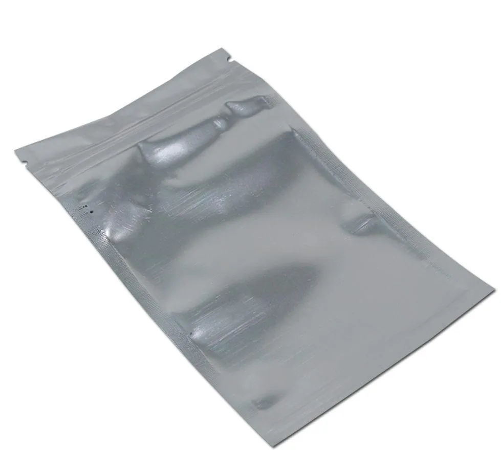 Wholesale Aluminum Foil Clear Plastic Bag Top Zipper Self Seal Pack