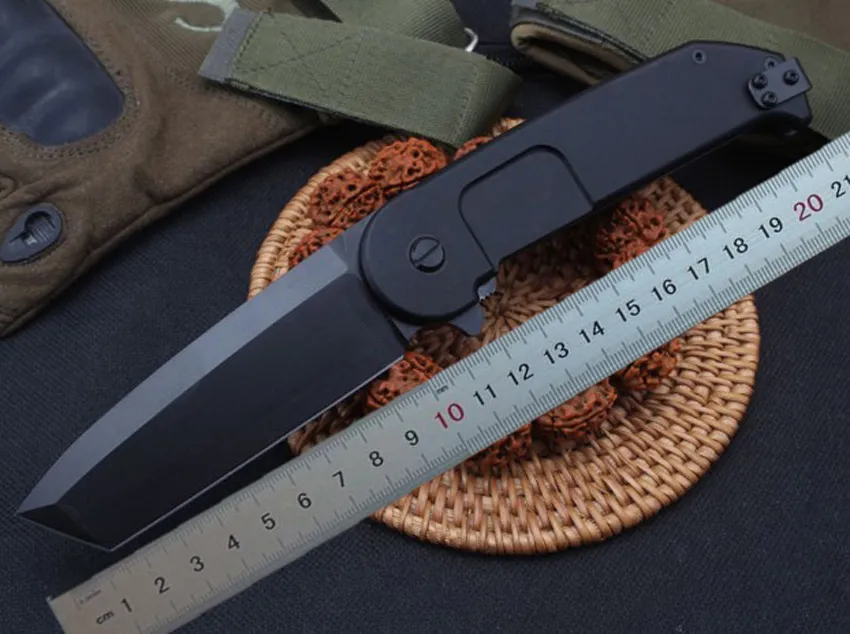 1 Stück BF2RCT Flipper Klappmesser N690 Schwarz Tanto Klinge CNC 6061-T6 Griff Kugellager Überleben Taktisches EDC-Werkzeug Rettungsmesser