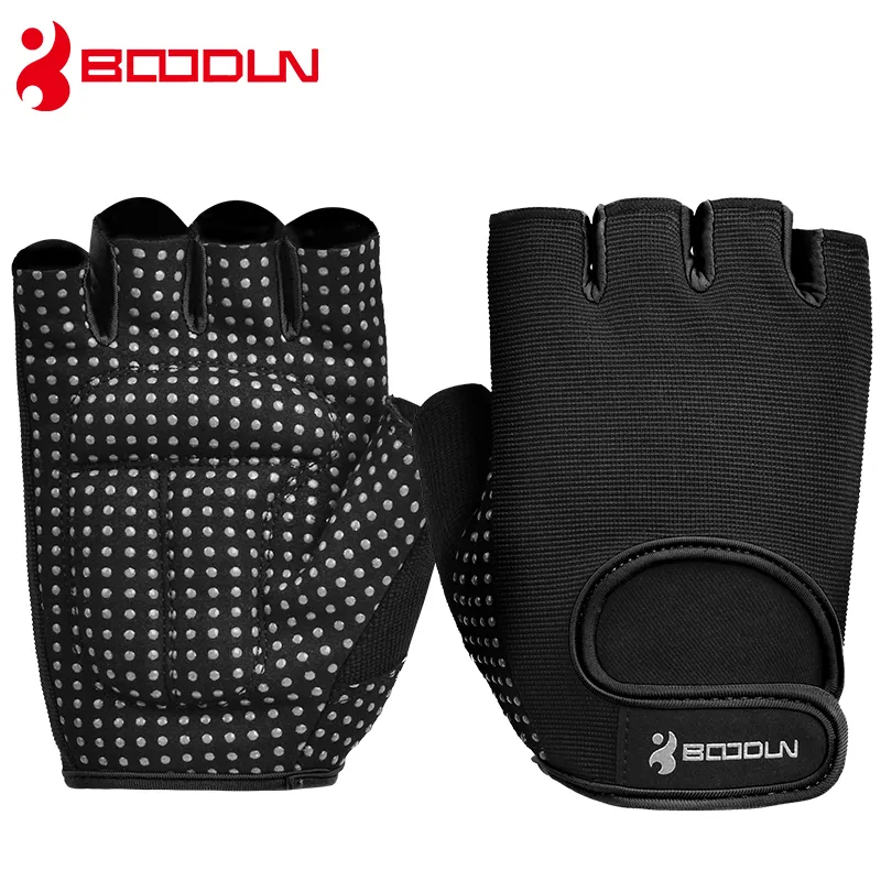 Boodun Sports Fitness Gloves Gym Dumbbell Weight Lifting Anti-slip Bodybuilding Exercise Men Women Training Gloves Q0108