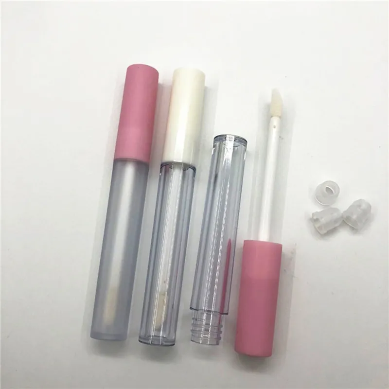 2,5ml fosco Limpar Esvaziar Lip Gloss Contentores tubo Lid Balm Tampa Pincel ponta do aplicador varinha rolhas de borracha 6 cores GGB2423