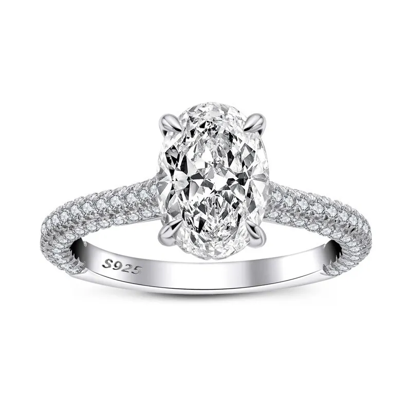 Silver Rings Jewelry Women Wedding Diamond Rings Engagement Ring