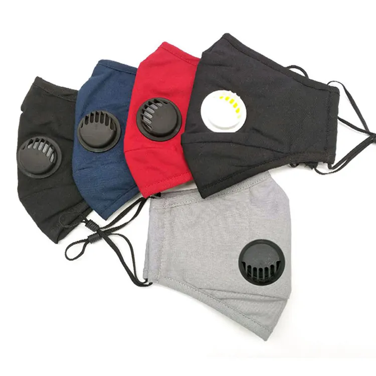 Gezichtsmasker 2021 Modeontwerpers 3-Layens Katoenen Maskers met Filter Volwassen Ademend Black Stofdicht Anti-Haze Facemask Mannen Vrouwen
