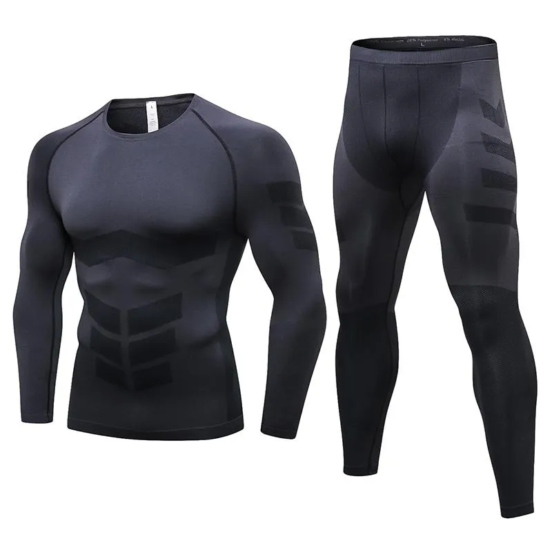 Roupa térmica masculina Fanceey Anti -microbiano Inverno Roupa Men Long Johns Térmica Roupa Rashgard Kit Compressão