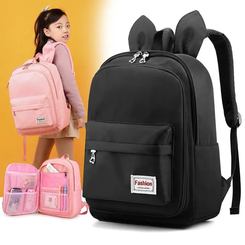 Fengdong Junior School Bag pour adolescentes filles enfants mignon sac à dos femmes mode ordinateur portable sac à dos étanche Mochila Escolar LJ200918