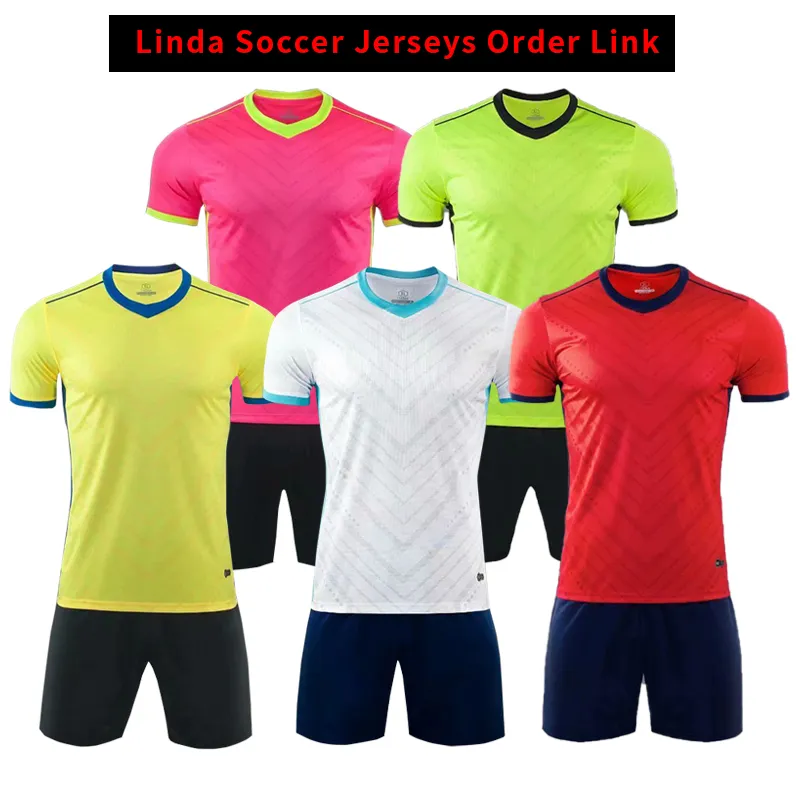 T-tröjor Jersey Linda Jersey Kunder Beställ länk Barnsatser med strumpor Mens Kortärmad kit Långt T-shirts
