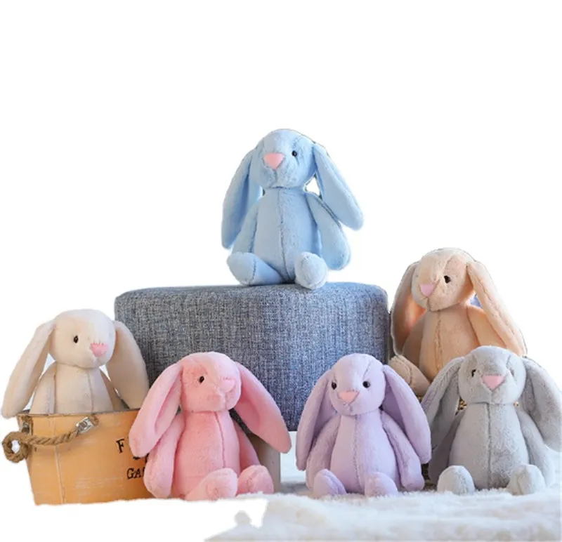 30cm Rabbit Doll Festive Soft Plush Toy Long Ears Bunny Appease Toys For Kids Cute Stuffed Animal Dolls Home Festival Oranment