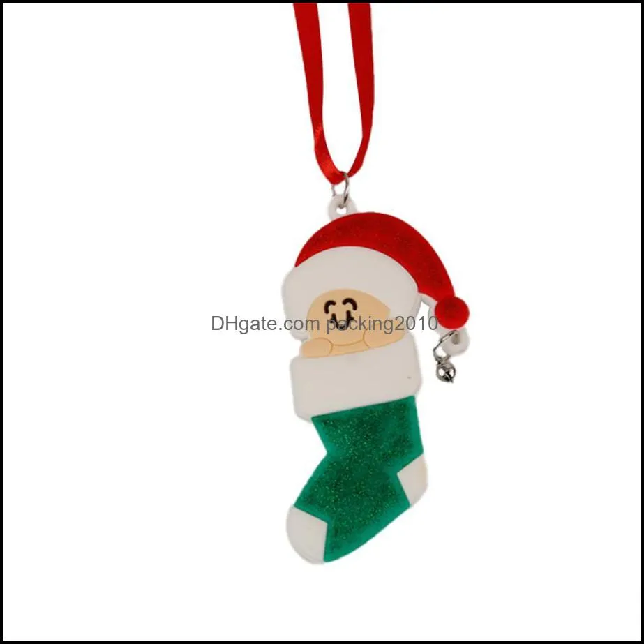 Christmas Decoration Birthdays Party Gift Product Personalized Family Of 2 to 7 Ornament Pendant With Face Masks Multi Stylesa08 a07