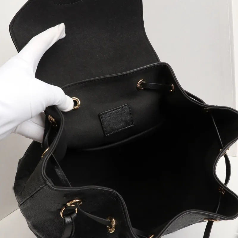 Designers Backpack Women Buckle Backpacks Genuine Leather Shoulder Bag Wallet School Bag Flower Letter High Quality Satchel String Tote Bags