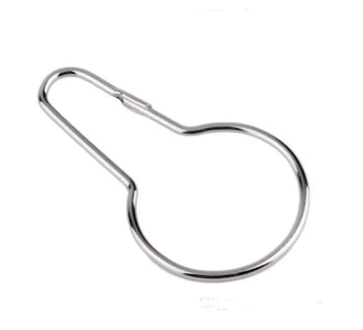 Övrigt bad toaletttillbehör 1000pcs Ny rostfritt stål Krompläterad dusch Bad Badrum Gardin Ringar Clip Easy Glide Hooks SN4409