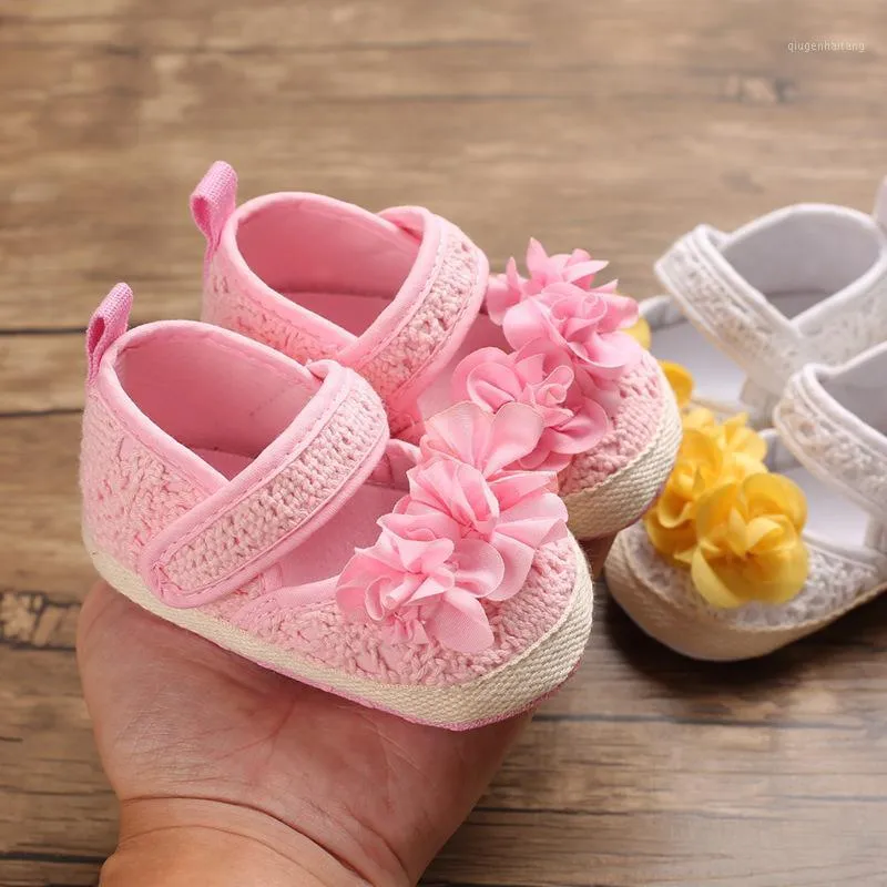 جميل الرضع طفل الأميرة أول مشوا الوليد الطفل بنات كيد prewalker لينة حلول حذاء القوس اللباس الحياكة الأحذية الأحذية 1