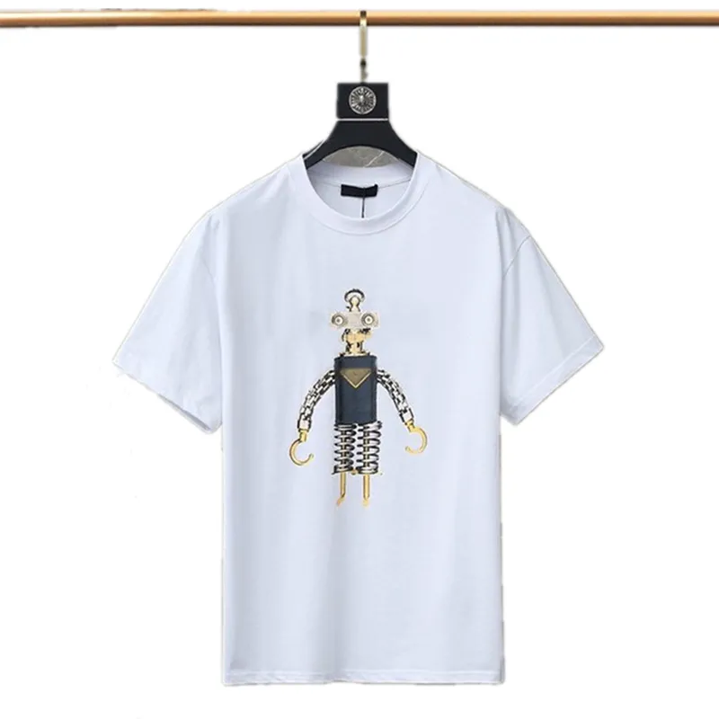 유럽 ​​아메리카 디자이너 남성 T 셔츠 탑 티스 스포츠웨어 클래식 레터 인쇄 짧은 슬리브 순수면 둥근 목 부부 Tshirt 남자와 여자 티 셔츠