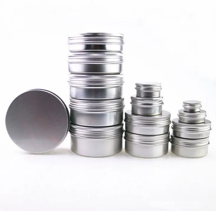 150ml Aluminiumburk Tomma Aluminium Kosmetiska behållare Potte Lip Balm Jar Tenn För Krämsalva Handkräm Förpackning Aluminium Box HHA3393