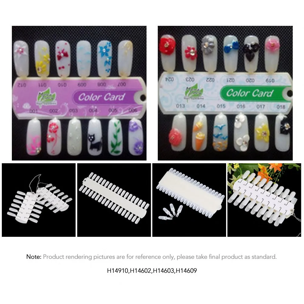 Nail Color Card Makeup Nail Art Practice Design Training Polish Colors Cards Colour Swatches 36tips Professional Display