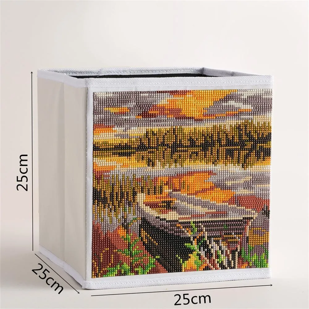Diamond Painting Storage Boxes Diamond Art Storage Bag Folding Box Cross  Stitch Embroidery Case Special Shaped Drill Number Kit