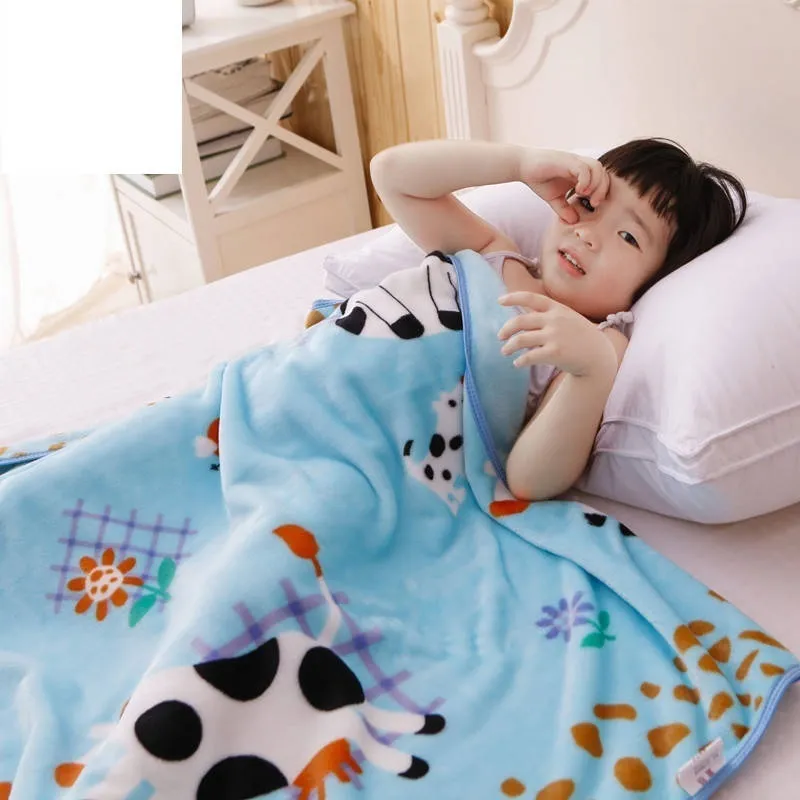 Multi-usage Summer Baby Blanket Thin Coral Fleece Enfants Air Break Blanket Cover Single Layer Infant Nap Quilt Newborn Swaddle LJ201105