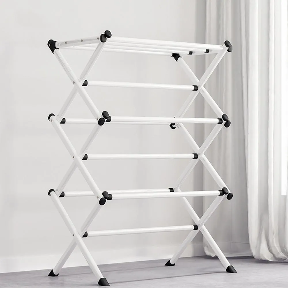 FloorStanding Clothes Horse Rack Foldable Drying Stackable Hangers