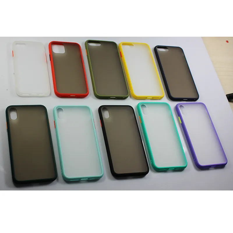 En gros Translucide Mat Doux Téléphone Cas Qualité Anti-goutte TPU PC Couverture Antichoc Cas pour iPhone 6/7/8/12/12 Pro/Mini