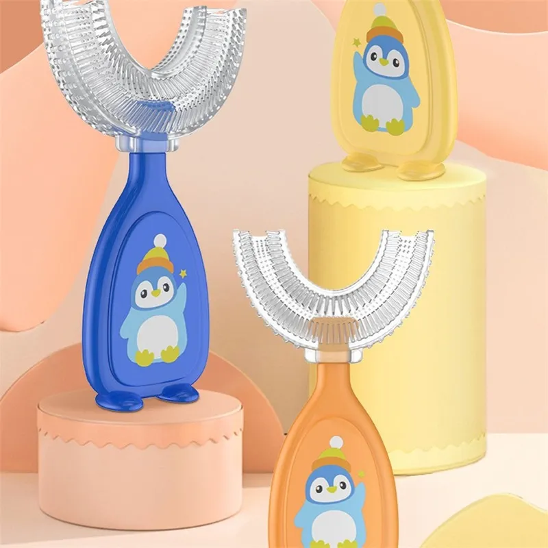 Baby Toothbrush Childrens Childrens Bath Brinquedos Dentes Cuidados orais Limpeza Escova Silicone Bebê Teether Toothbrushes Novos Produtos 20211228 H1