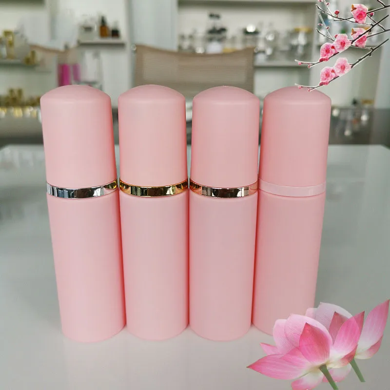 4 Bouteilles Voyage Moussantes Avec Brosse - Pour Gel Lavant Visage Ou Corps - 60/100 Ml - Étui étanche - 7