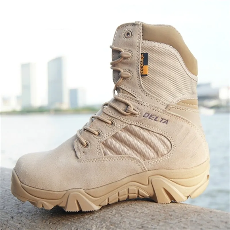 Delta Special Force Tactical Desert Combat Ankle Boots For Men Leather Snow  Boots With Army Work Hiking Shoes For Winter And Autumn Y200915 From  Shanye06, $47.48