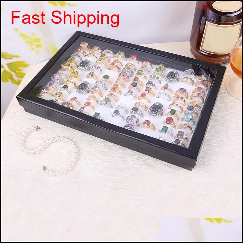 jewelry rings display tray velvet 100 slot case box jewelry storage box rings display tray velvet 100 slot case f.7