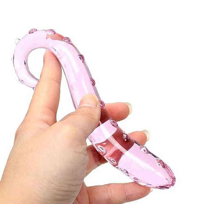 Nxy – jouets sexuels anaux en forme d'hippocampe, gode en verre rose, prise de pénis, jouets pour adultes, Masturbation féminine, fesses 17cm x 3cm, 1220