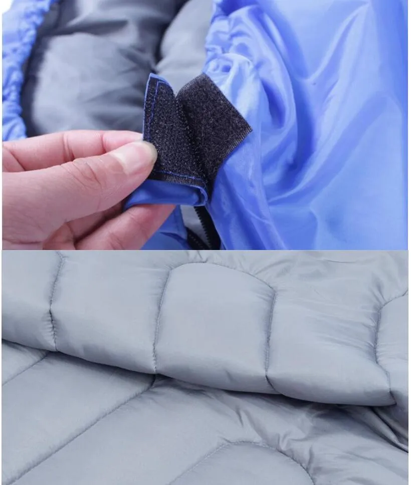 Sleeping bag 0.7kg Envelope with cap sleeping bags spring summer and autumn sleeping bag outdoor camping Adult sleep bag