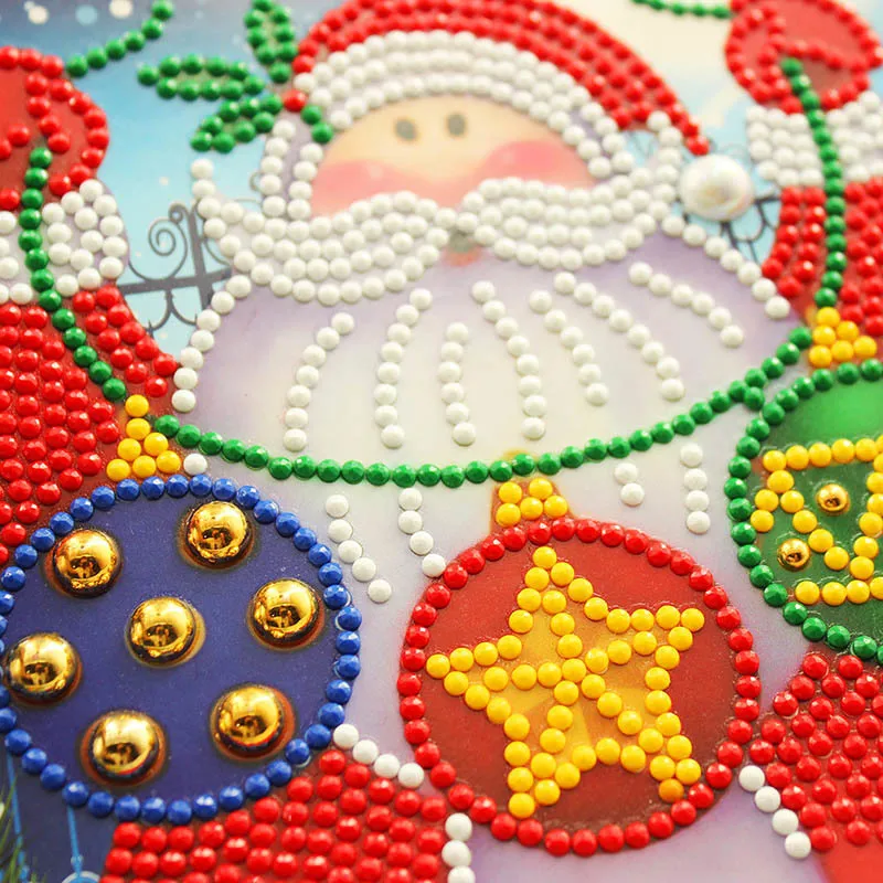 HOMFUN Diamantmalerei Grußkarten Cartoon Weihnachten Geburtstag Postkarten 5D DIY Kinder Festival Stickerei Grußkarten Geschenk 201202