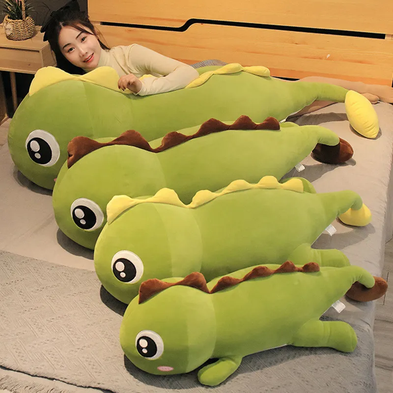 5 размеров 60150 см, плюшевые игрушки большого размера, длинная милая кукла динозавра, мягкая мультяшная мягкая подушка с изображением динозавра для девочек на день рождения 8311425
