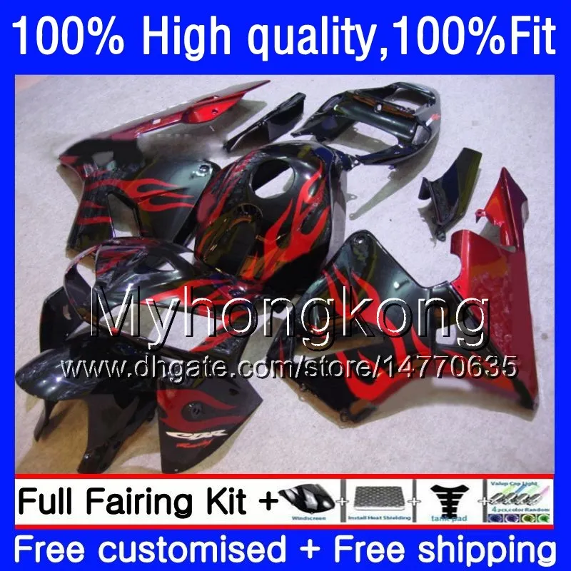 Owalnia 100% Dopasowanie dla Honda Red Flames CBR 600 CC RR CBR600F5 600CC 48HM.124 CBR 600RR CBR600RR 2005 2006 CBR600 RR F5 05 06 Ciało wtrysku