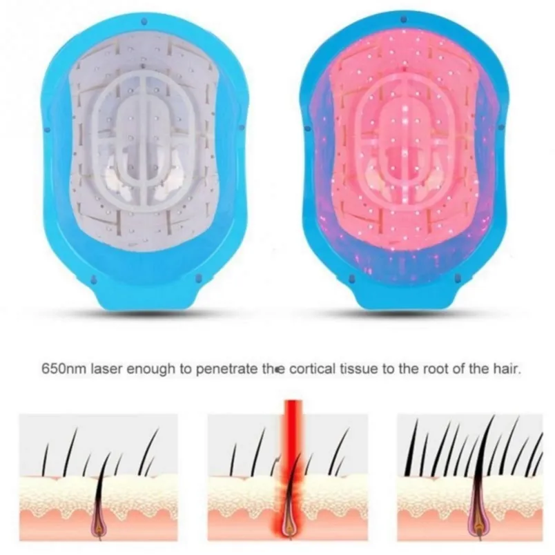 2020 Neuer Laser-Haarwuchshelm, Haarpflege-Therapie-Anti-Haarausfall-Gerät mit 80 Dioden, CE-Zulassung